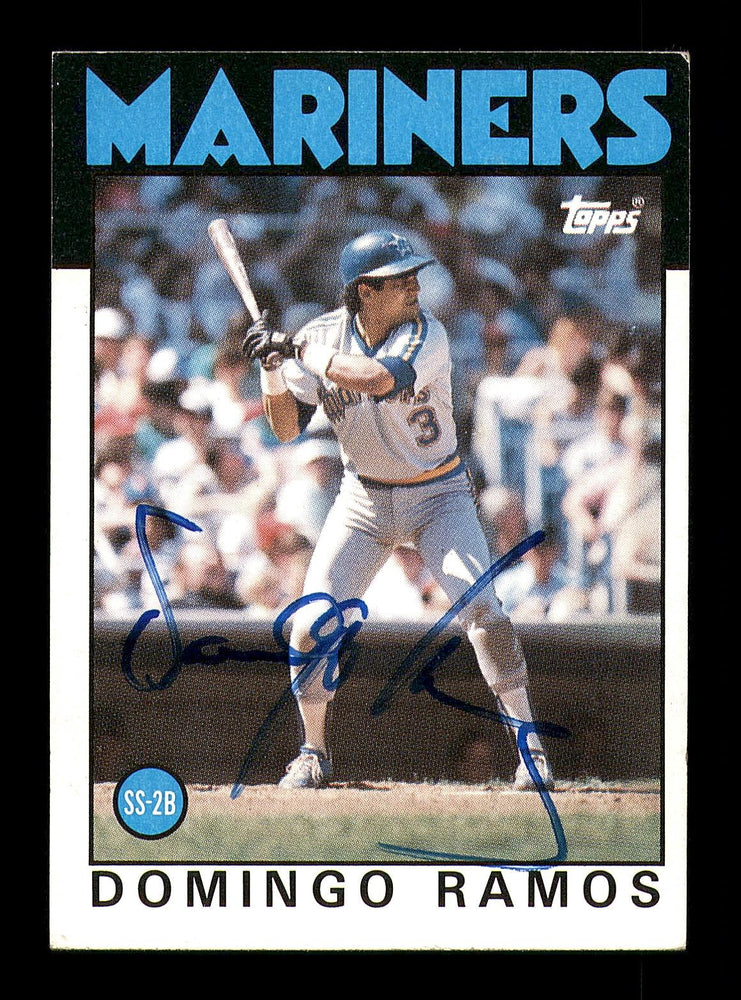 Domingo Ramos Autographed 1986 Topps Card #462 Seattle Mariners SKU #183703 - RSA