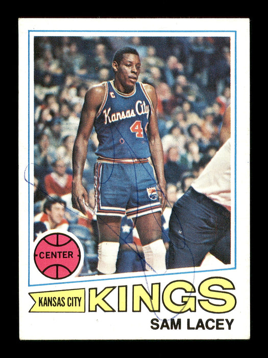 Sam Lacey Autographed 1977-78 Topps Card #49 Kansas City Kings SKU #167278 - RSA