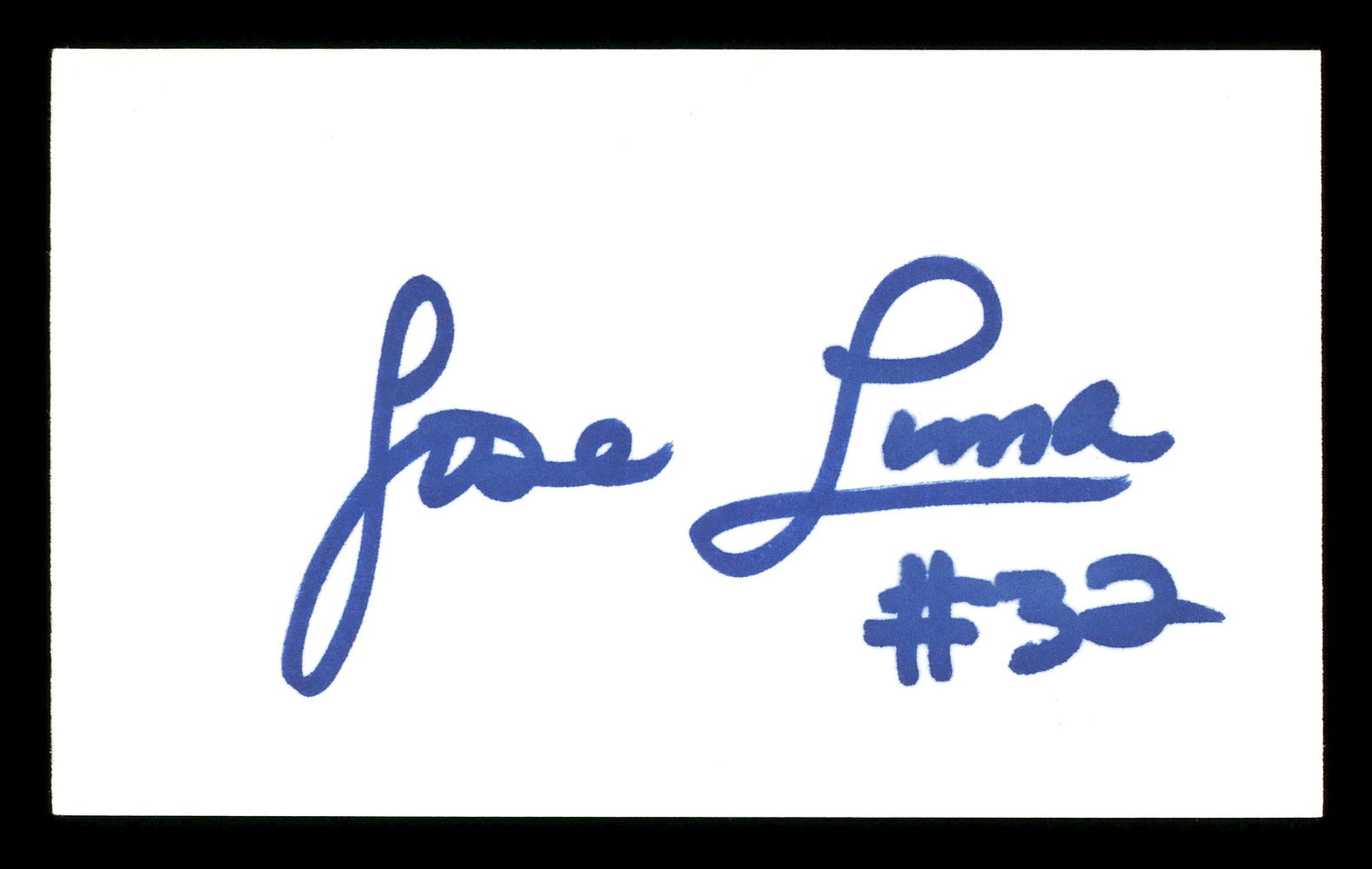 Jose Lima Autographed 3x5 Index Card Houston Astros SKU #174064 - RSA