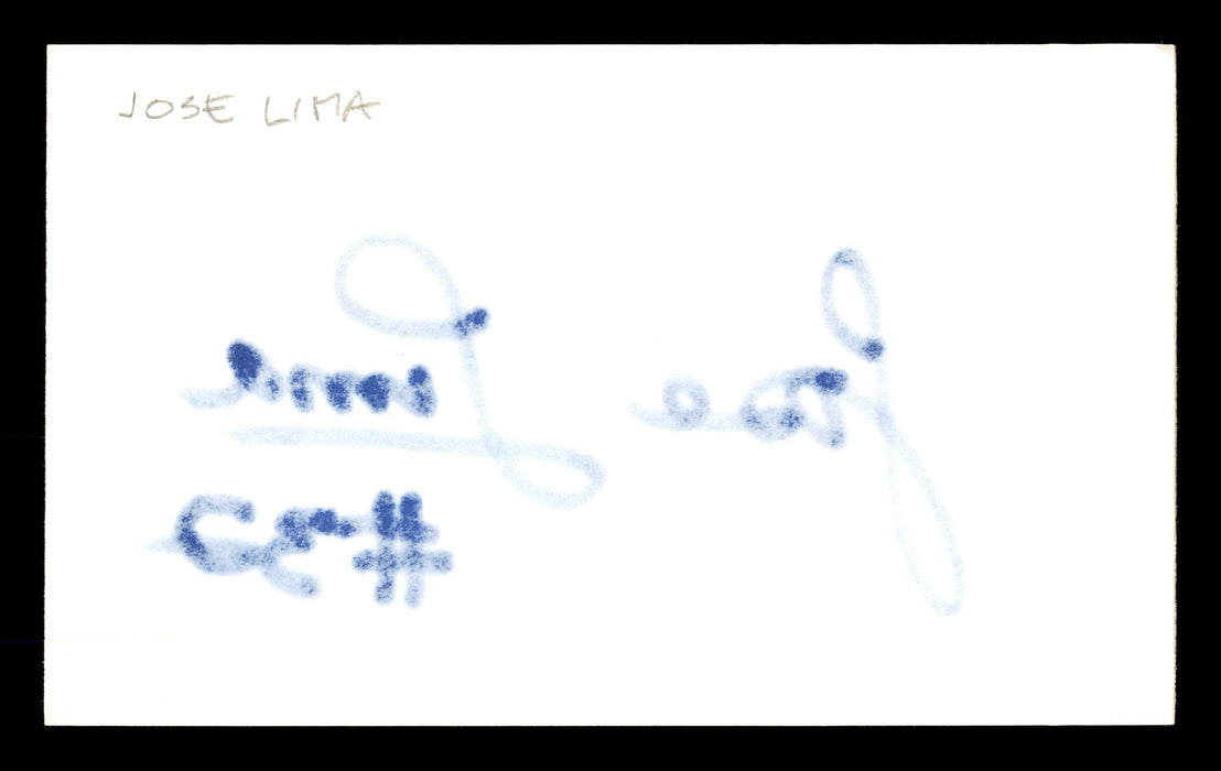 Jose Lima Autographed 3x5 Index Card Houston Astros SKU #174064 - RSA