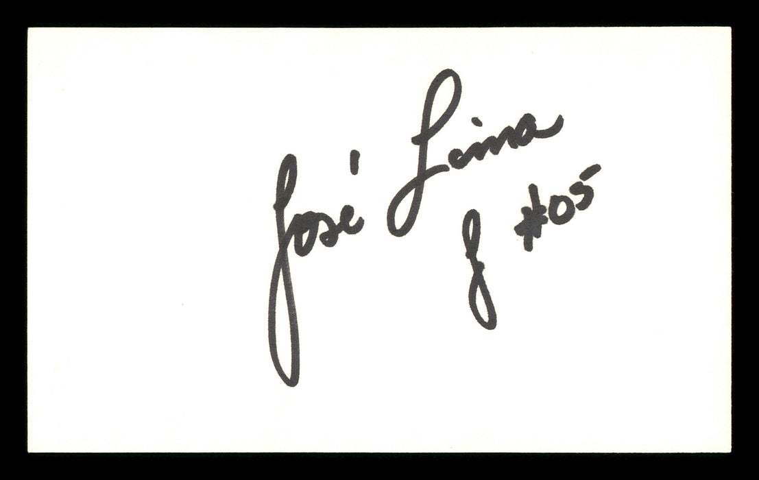 Jose Lima Autographed 3x5 Index Card Houston Astros SKU #174065 - RSA