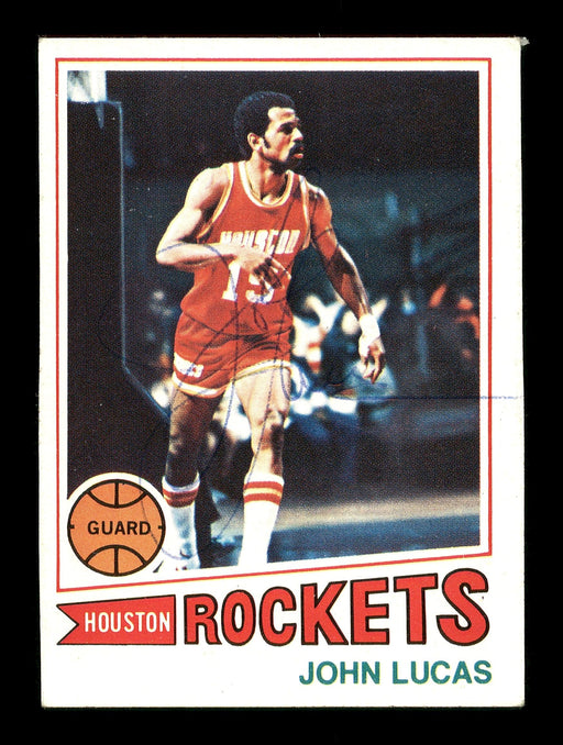 John Lucas Autographed 1977-78 Topps Card #58 Houston Rockets SKU #167284 - RSA