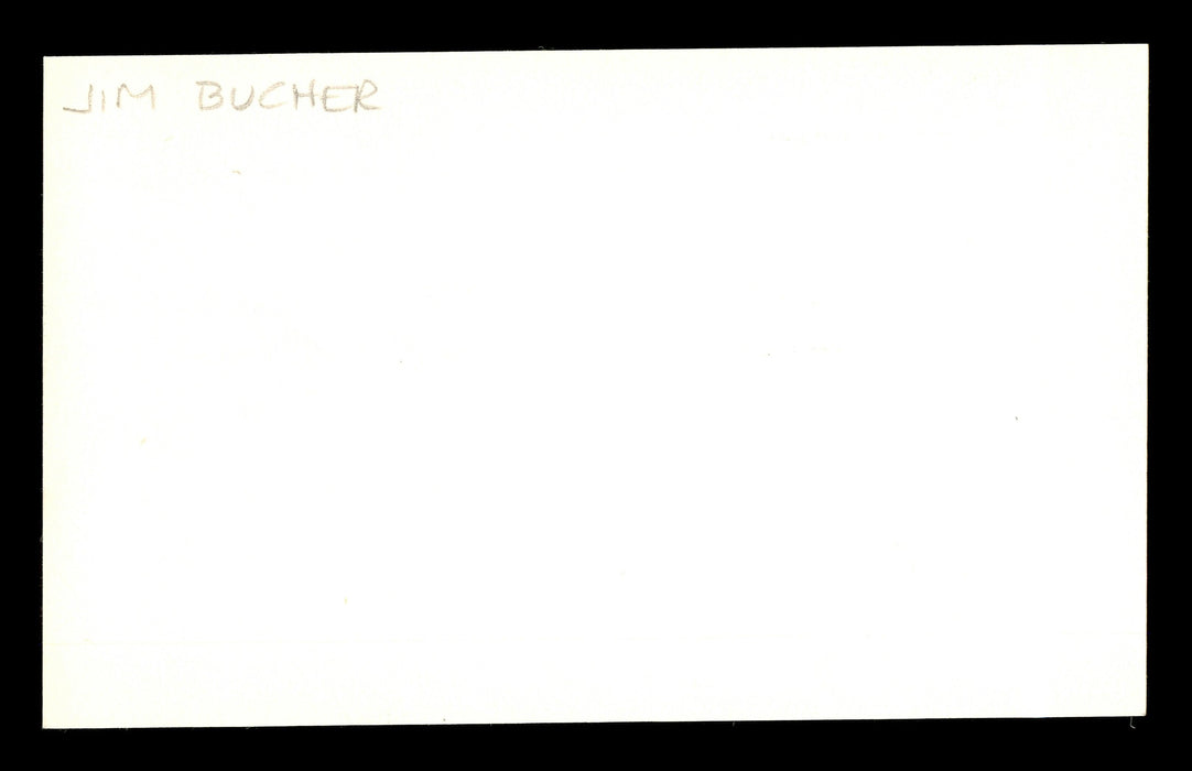Jim Jimmy Bucher Autographed 3x5 Index Card Brooklyn Dodgers SKU #174094 - RSA