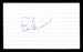 Bob Darnell Autographed 3x5 Index Card Brooklyn Dodgers SKU #174120 - RSA