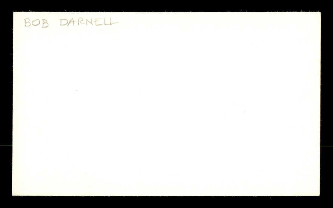 Bob Darnell Autographed 3x5 Index Card Brooklyn Dodgers SKU #174120 - RSA