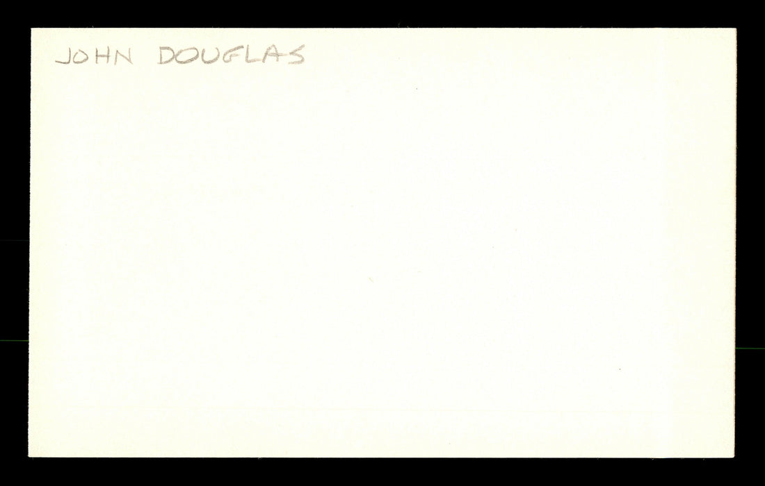 John Douglas Autographed 3x5 Index Card Brooklyn Dodgers SKU #174129 - RSA