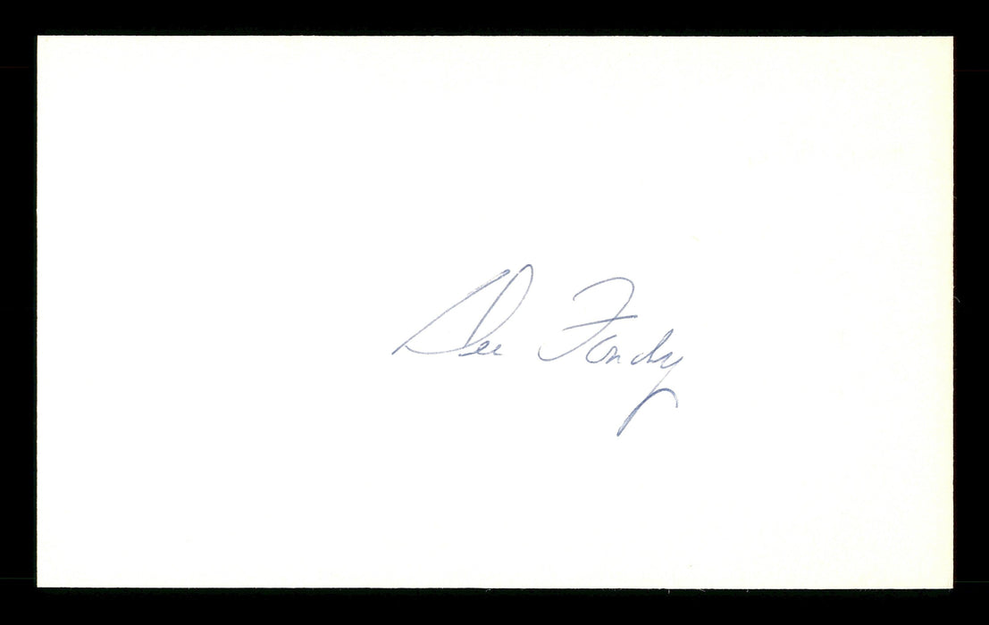 Dee Fondy Autographed 3x5 Index Card Chicago Cubs SKU #174145 - RSA
