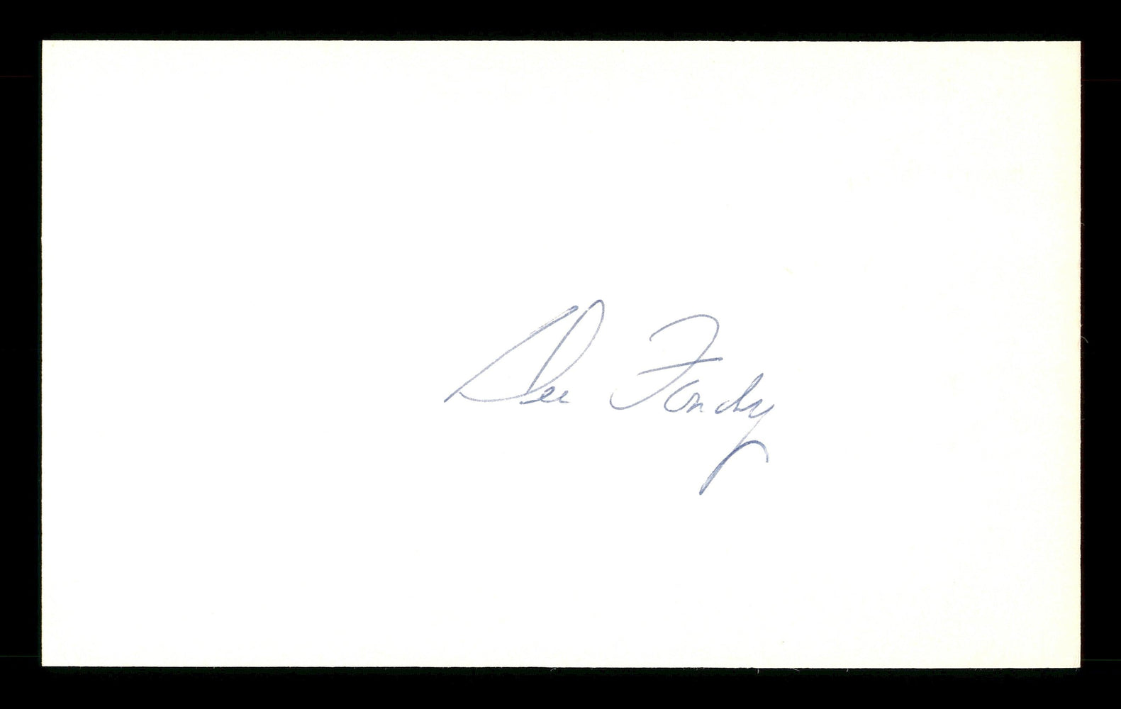 Dee Fondy Autographed 3x5 Index Card Chicago Cubs SKU #174145 - RSA