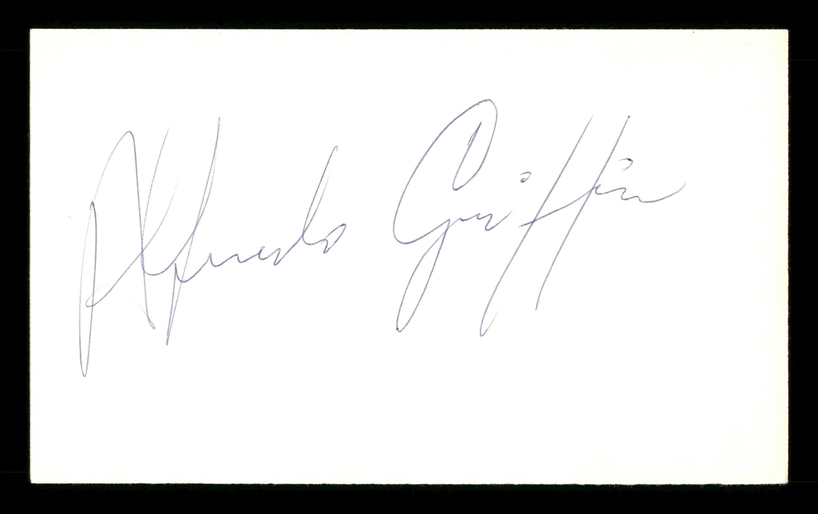 Alfredo Griffin Autographed 3x5 Index Card Toronto Blue Jays, Los Angeles Dodgers SKU #174151 - RSA