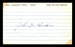 Johnny Hudson Autographed 3x5 Index Card Chicago Cubs, Brooklyn Dodgers SKU #174165 - RSA