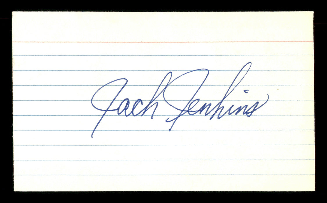 Jack Jenkins Autographed 3x5 Index Card Los Angeles Dodgers SKU #174170 - RSA