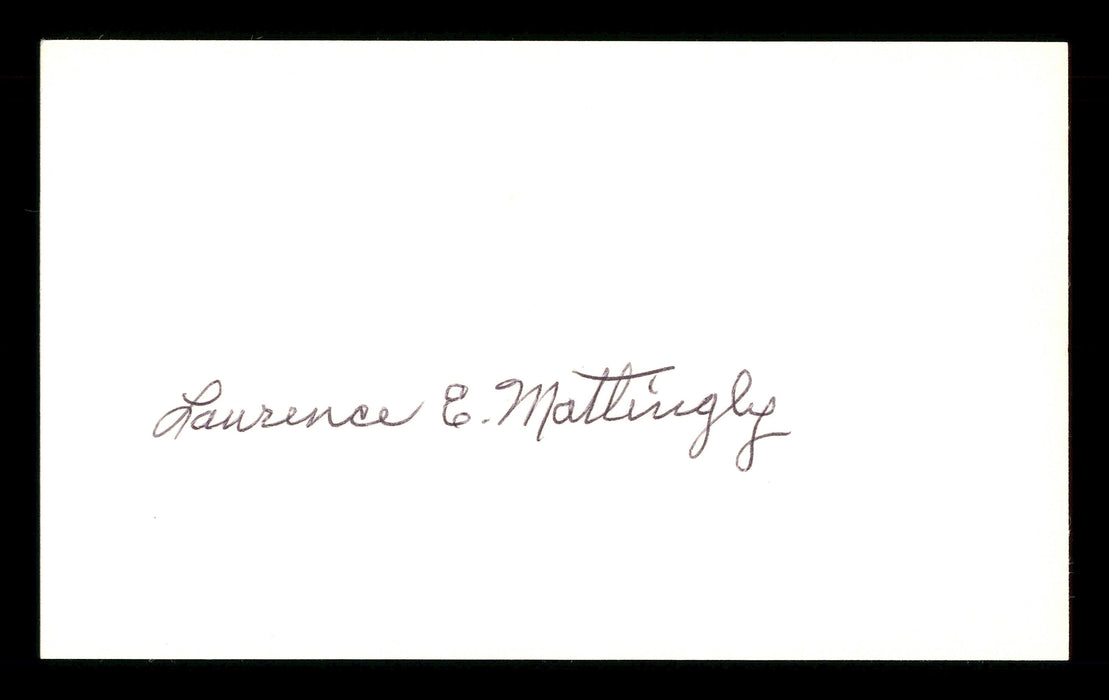 Earl Mattingly Autographed 3x5 Index Card Brooklyn Robins SKU #174189 - RSA