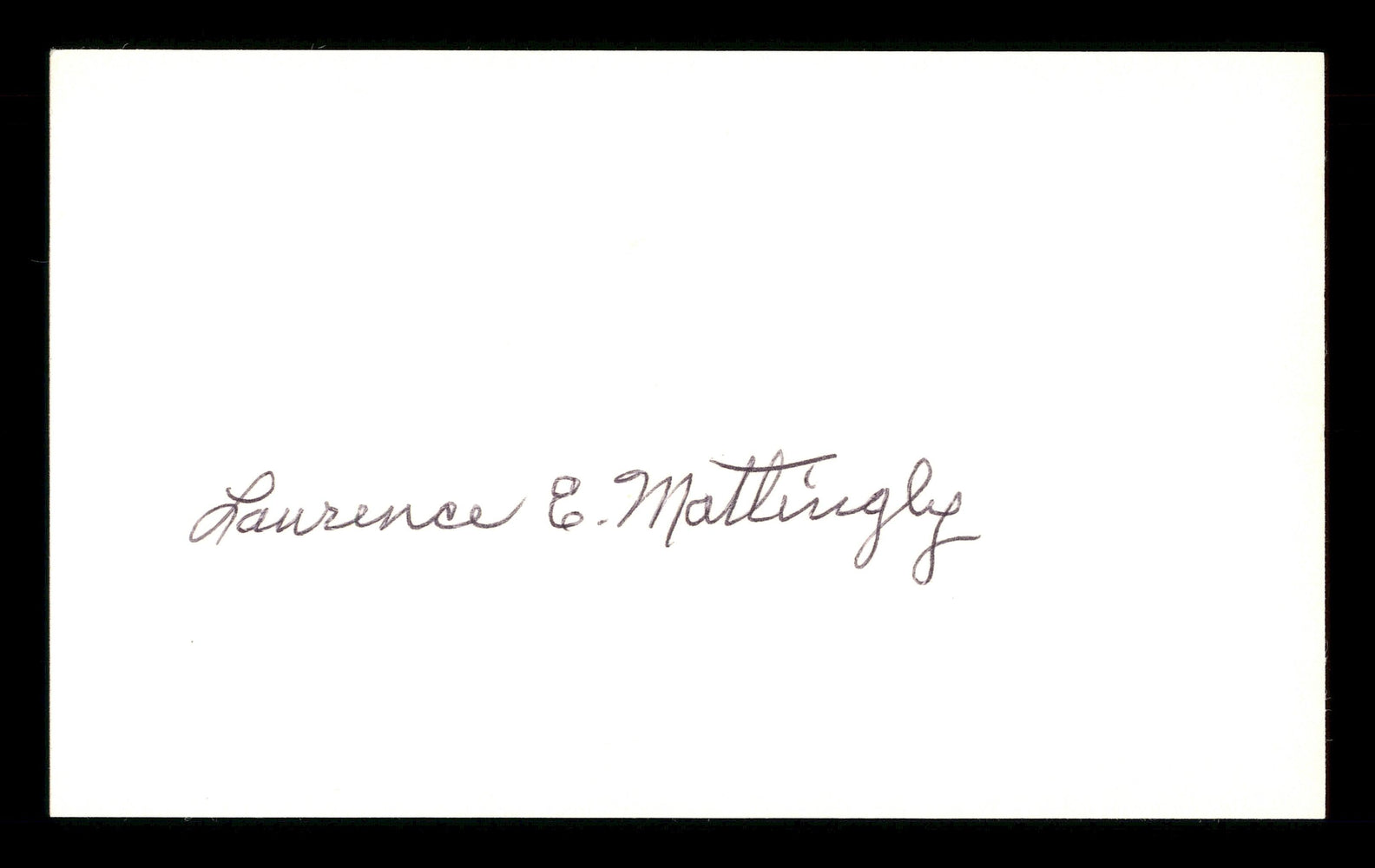 Earl Mattingly Autographed 3x5 Index Card Brooklyn Robins SKU #174189 - RSA