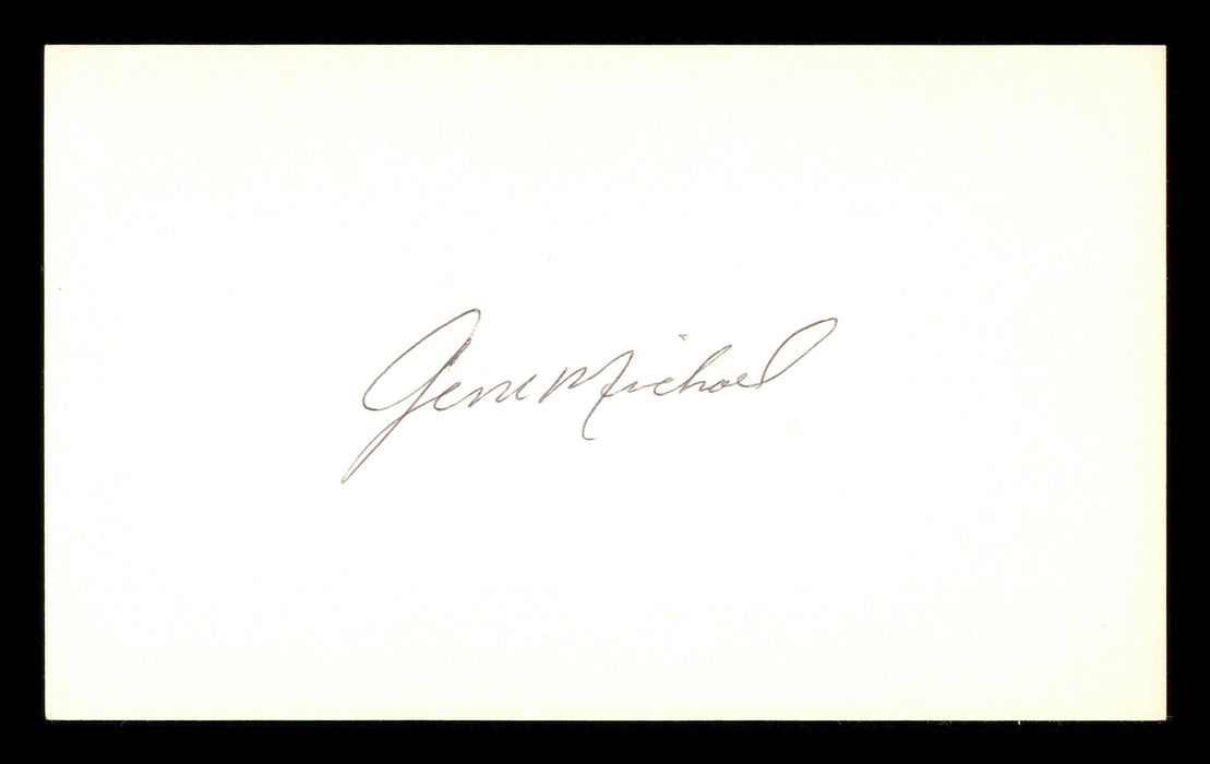 Gene Michael Autographed 3x5 Index Card New York Yankees SKU #174196 - RSA