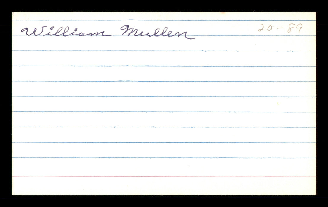 Billy Mullen Autographed 3x5 Index Card St. Louis Browns SKU #174206 - RSA