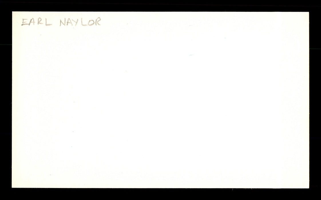 Earl Naylor Autographed 3x5 Index Card Philadelphia Phillies, Brooklyn Dodgers SKU #174209 - RSA