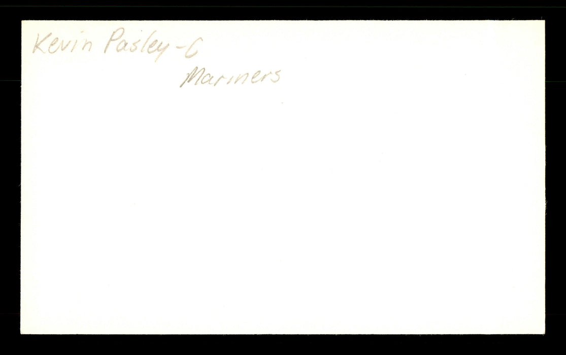 Kevin Pasley Autographed 3x5 Index Card Los Angeles Dodgers SKU #174223 - RSA