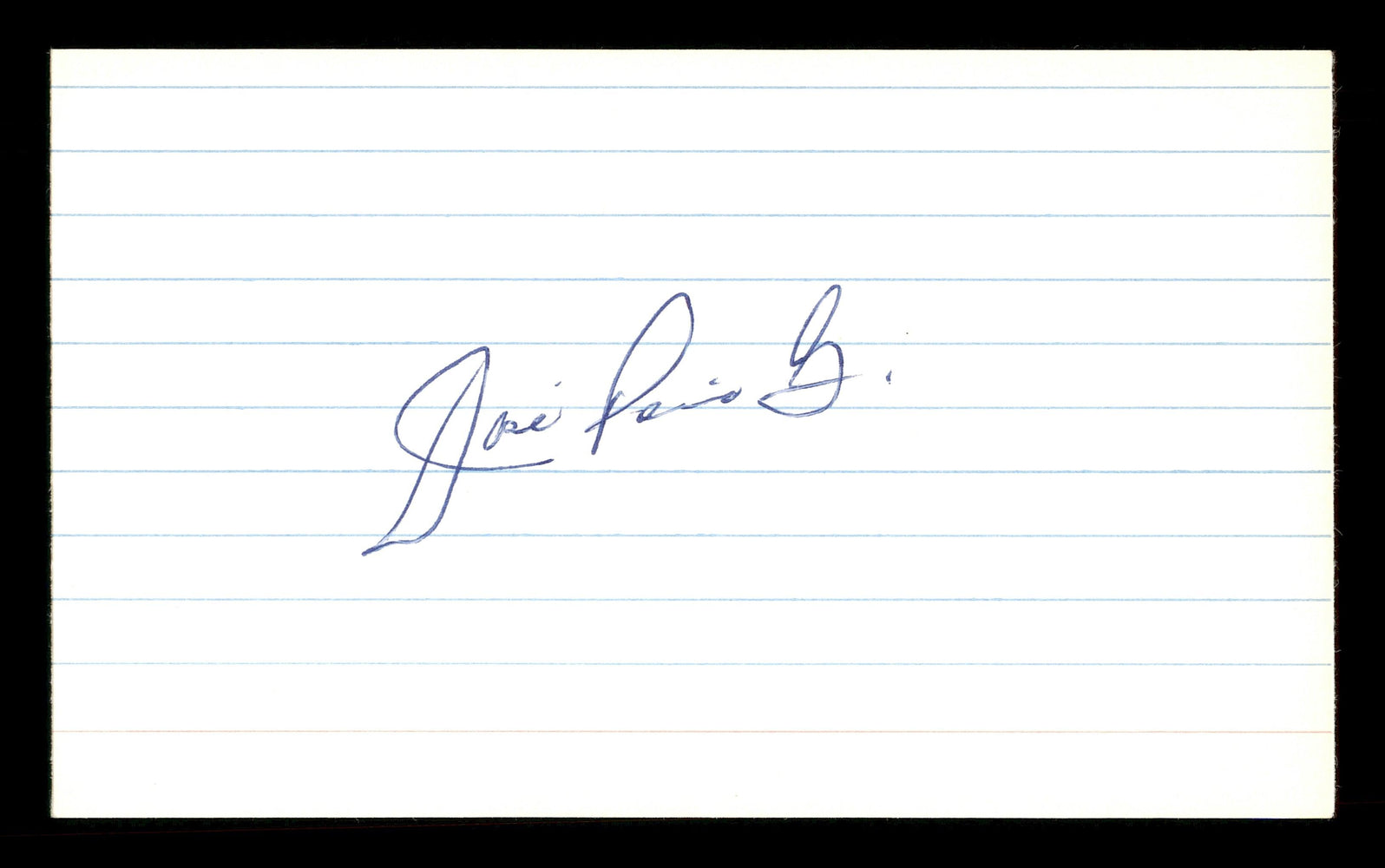Jose Pena Autographed 3x5 Index Card Cincinnati Reds, Los Angeles Dodgers SKU #174224 - RSA