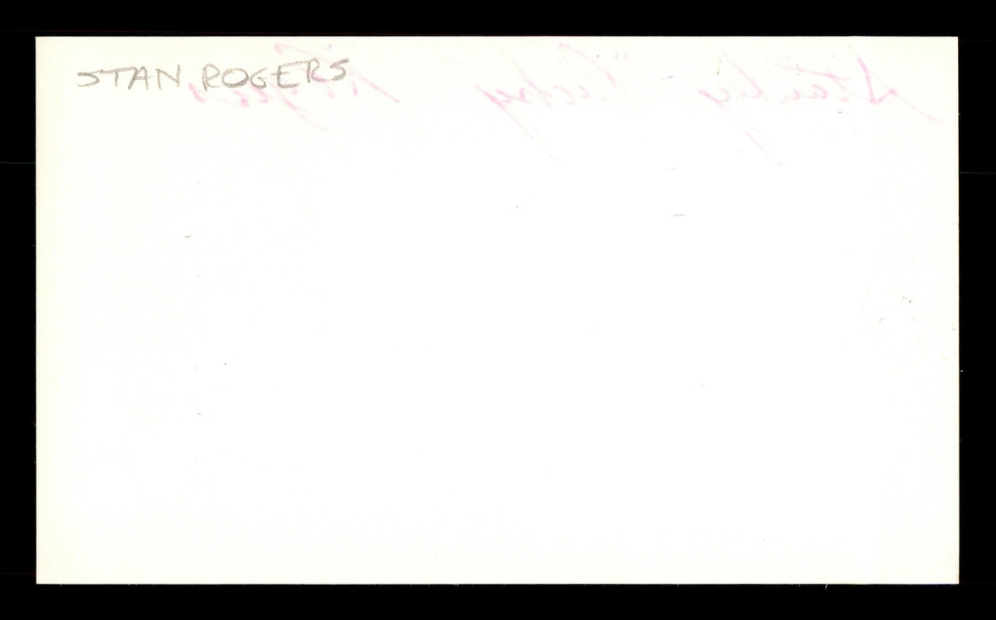 Stan Rogers Autographed 3x5 Index Card Brooklyn Dodgers SKU #174238 - RSA