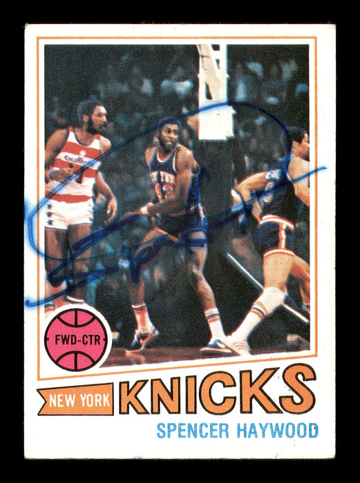 Spencer Haywood Autographed 1977-78 Topps Card #88 New York Knicks SKU #167300 - RSA
