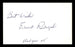 Ernest Rudolph Autographed 3x5 Index Card Brooklyn Dodgers "Best Wishes " SKU #174243 - RSA