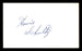 Howie Schultz Autographed 3x5 Index Card Brooklyn Dodgers SKU #174246 - RSA