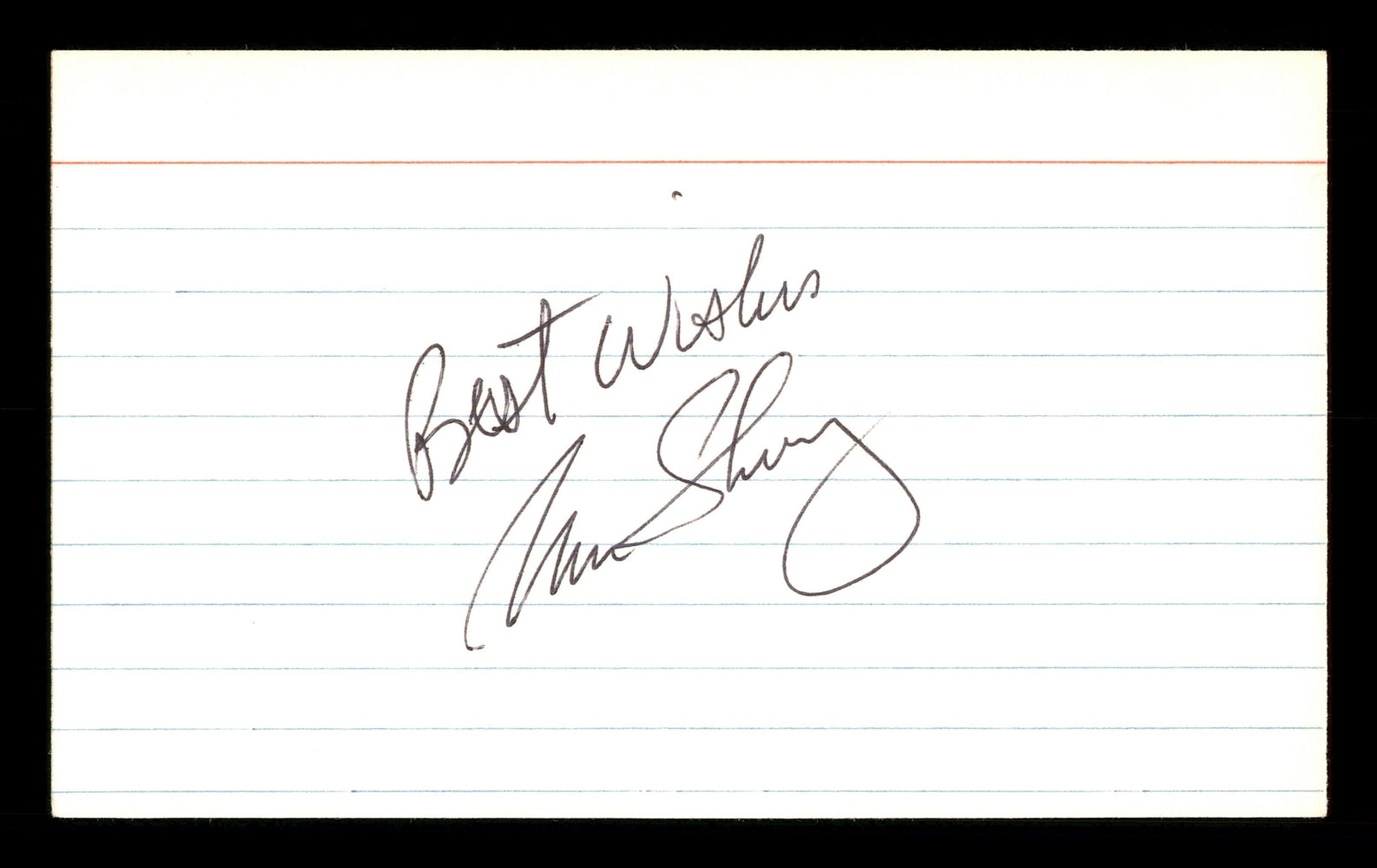Norm Sherry Autographed 3x5 Index Card Los Angeles Dodgers "Best Wishes " SKU #174248 - RSA