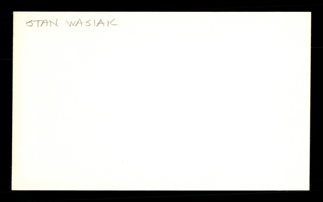 Stan Wasiak Autographed 3x5 Index Card Brooklyn Dodgers "Luck Always" SKU #174277 - RSA