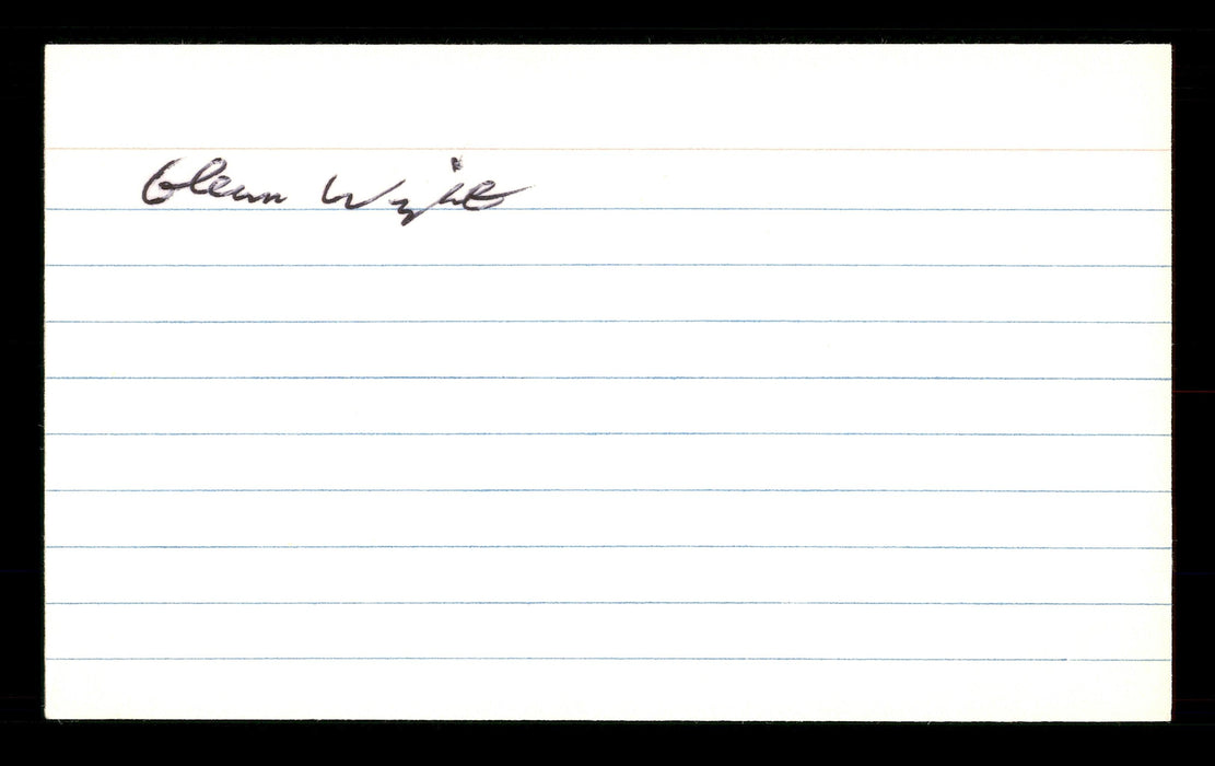 Glenn Wright Autographed 3x5 Index Card Brooklyn Dodgers SKU #174288 - RSA