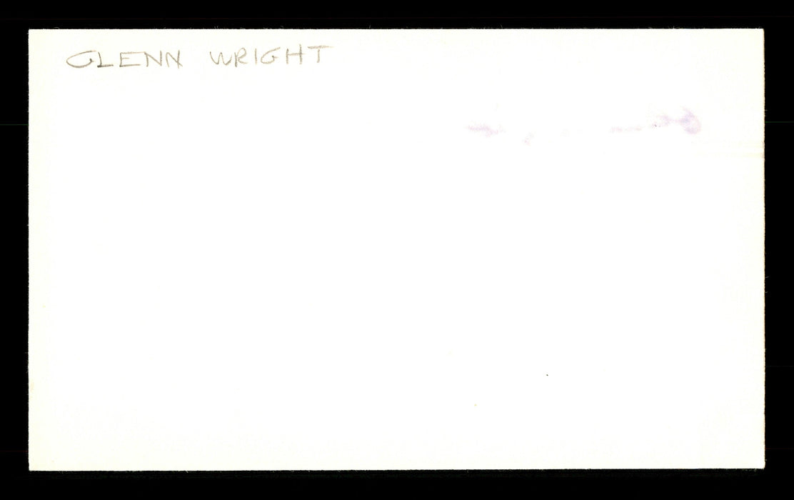 Glenn Wright Autographed 3x5 Index Card Brooklyn Dodgers SKU #174288 - RSA