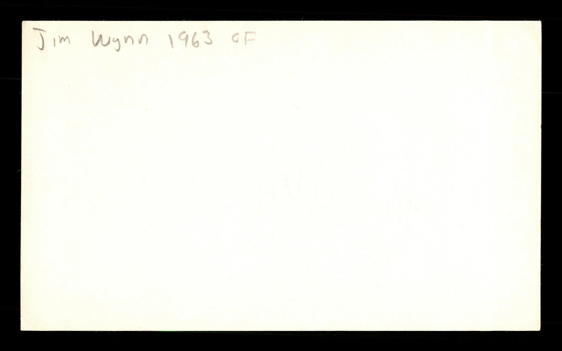 Jim Wynn Autographed 3x5 Index Card Houston Astros, Los Angeles Dodgers SKU #174290 - RSA