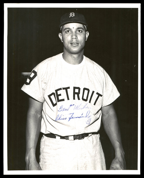 Chico Fernandez Autographed 8x10 Photo Detroit Tigers "Best Wishes" (Smear) SKU #175817