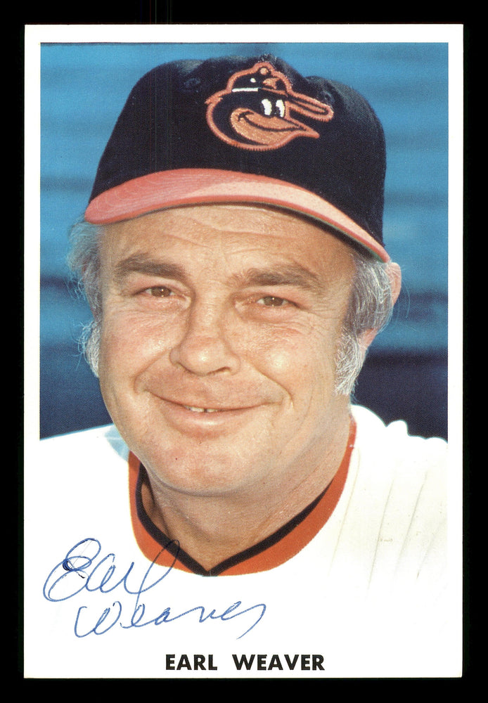 Earl Weaver Autographed 3.5x5.25 Team Issued Photo Baltimore Orioles SKU #175848 - RSA