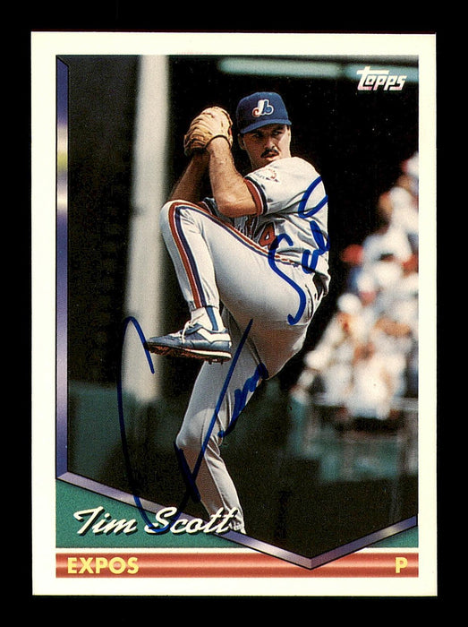 Tim Scott Autographed 1994 Topps Card #373 Montreal Expos SKU #183804 - RSA