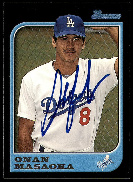 Onan Masaoka Autographed 1997 Bowman Card #205 Los Angeles Dodgers