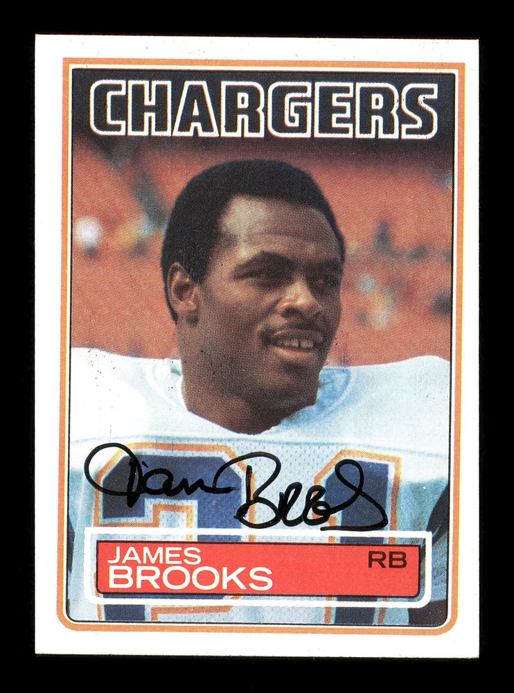 James Brooks Autographed 1983 Topps Card #372 San Diego Chargers SKU #176044 - RSA