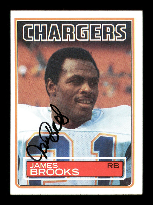James Brooks Autographed 1983 Topps Card #372 San Diego Chargers SKU #176045 - RSA