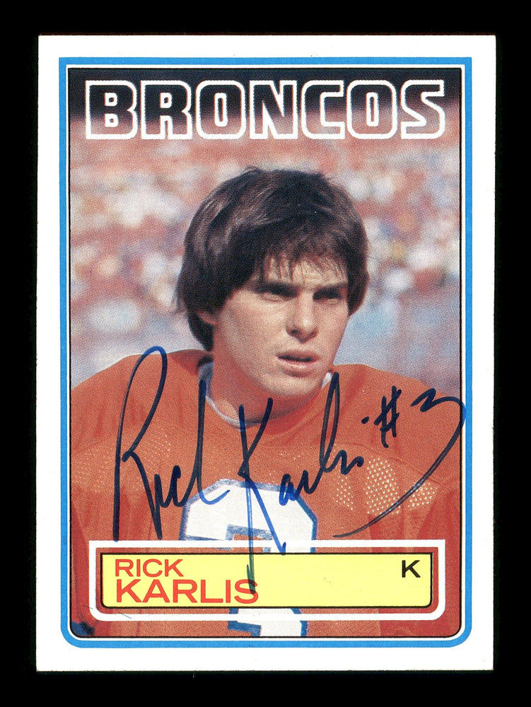 Rich Karlis Autographed 1983 Topps Rookie Card #264 Denver Broncos SKU #176059 - RSA