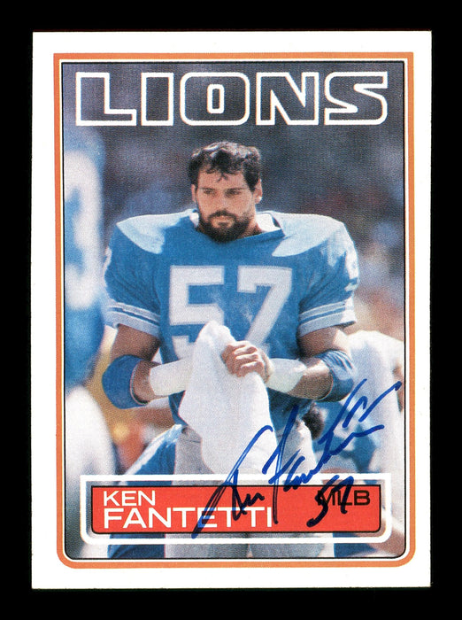 Ken Fantetti Autographed 1983 Topps Card #64 Detroit Lions SKU #176115 - RSA