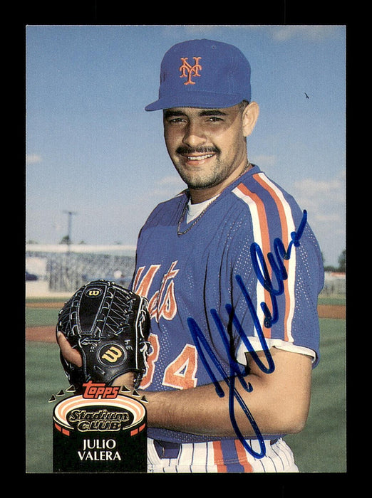 Julio Valera Autographed 1992 Stadium Club Card #304 New York Mets SKU #183857 - RSA