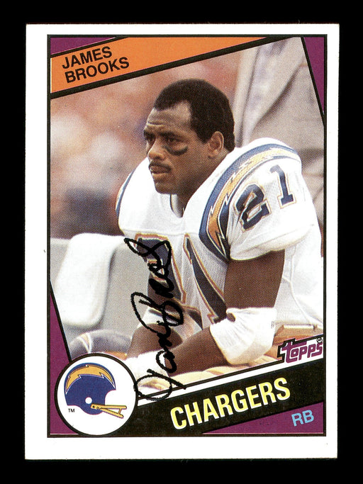 James Brooks Autographed 1984 Topps Card #176 San Diego Chargers SKU #176166 - RSA