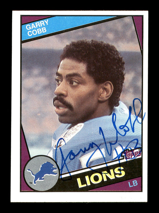 Garry Cobb Autographed 1984 Topps Rookie Card #252 Detroit Lions SKU #176187 - RSA