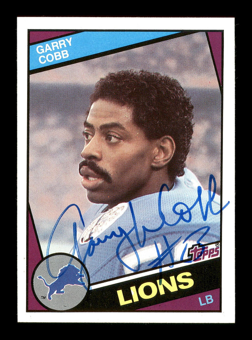 Garry Cobb Autographed 1984 Topps Rookie Card #252 Detroit Lions SKU #176188 - RSA