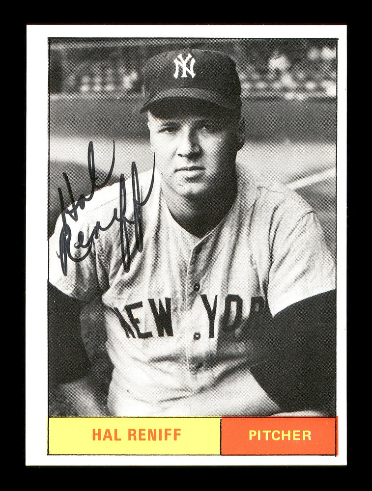Hal Reniff Autographed 1986 1961 New York Yankees Renata Galasso Black & White Card #28 SKU #176212 - RSA
