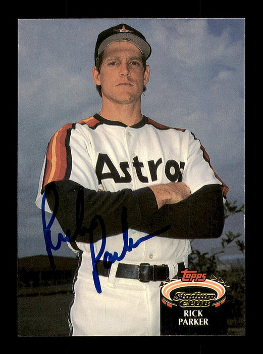 Rick Parker Autographed 1992 Stadium Club Card #769 Houston Astros SKU #183866 - RSA