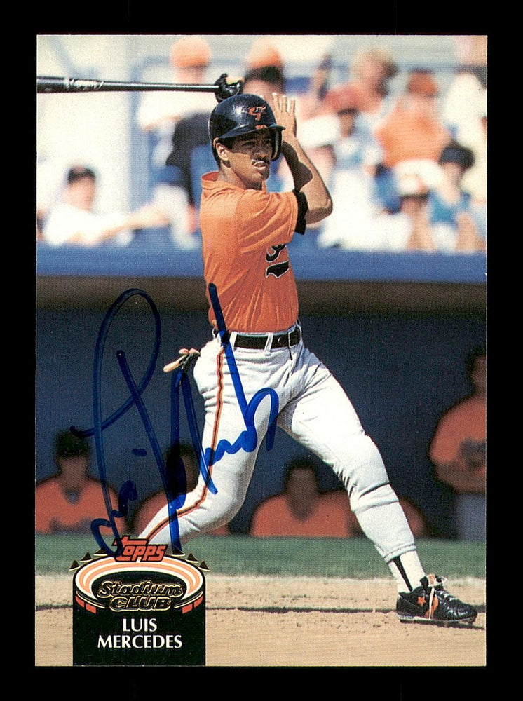Luis Mercedes Autographed 1992 Stadium Club Card #242 Baltimore Orioles SKU #183868 - RSA