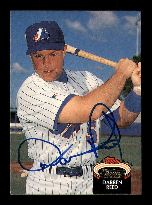 Darren Reed Autographed 1992 Stadium Club Card #824 Montreal Expos SKU #183874 - RSA