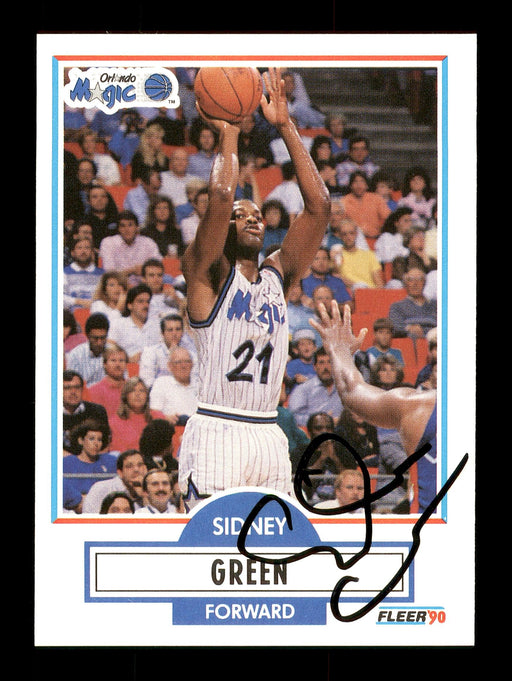 Sidney Green Autographed 1990-91 Fleer Card #134 Orlando Magic SKU #167444 - RSA