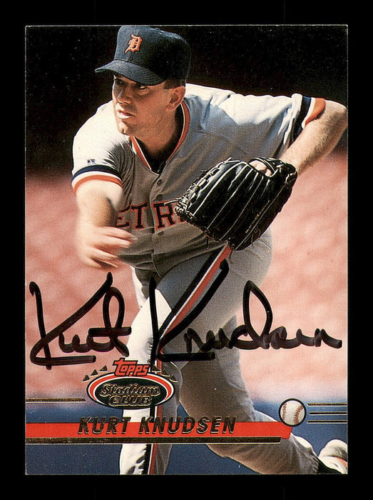 Kurt Knudsen Autographed 1993 Stadium Club Card #65 Detroit Tigers SKU #183878 - RSA
