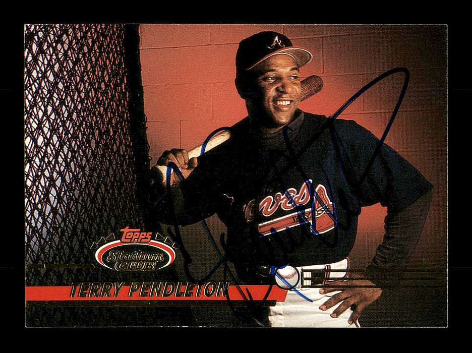 Terry Pendleton Autographed 1993 Stadium Club Card #338 Atlanta Braves SKU #183879 - RSA